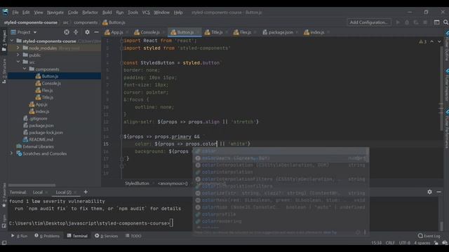 Styled Components & React ПОЛНЫЙ КУРС смотреть онлайн