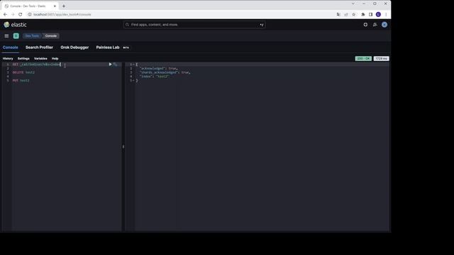 Dev Tools Kibana - Simple commands смотреть онлайн
