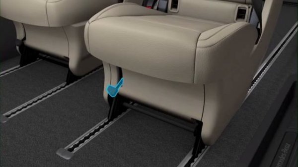 Сиденья в задней части салона Mercedes Benz V Class W447