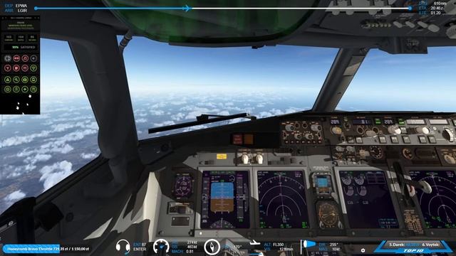 ✈ X- Plane 11 - BOEING 738 -- Warszawa (EPWA) - Heraklion (LGIR) -- IVAO смотреть онлайн