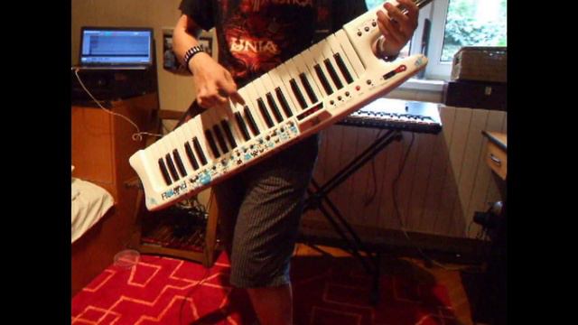 don't say a word keyboard solo played on roland ax-7 keytar sonata arctica смотреть онлайн