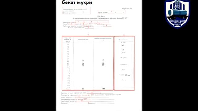 Vagon Nazoratchilar Uchun  (ВУ-45) Spravka Yozish.