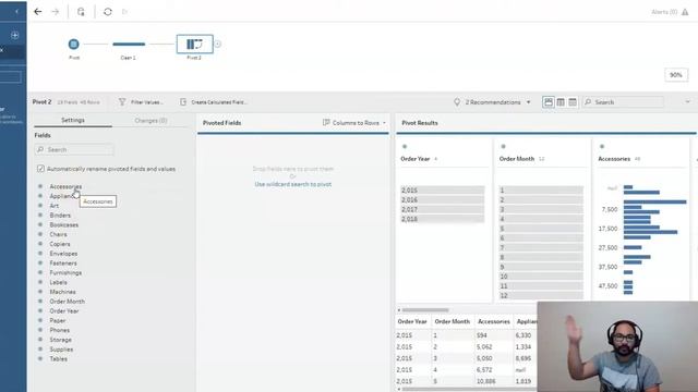How to Unpivot your Data in Tableau Prep - Conversion from Columns to Rows смотреть онлайн