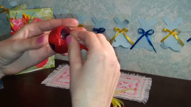 Как сделать пасхальное яйцо из лент смотреть онлайн
