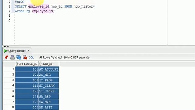 SQL 12c Tutorial 14 : SQL Set Operators UNION, UNION ALL, INTERSECT and MINUS смотреть онлайн