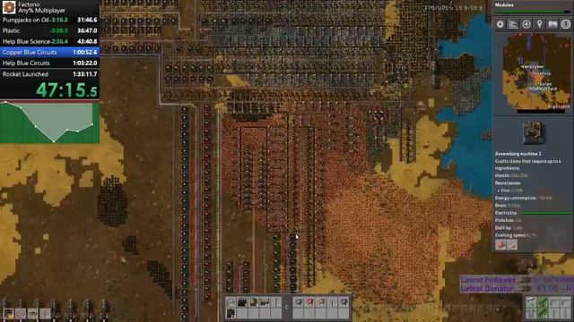 Factorio Speedrun Multiplayer Any% 1:28:00 World record run! смотреть онлайн