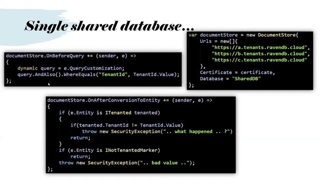 Multitenancy in RavenDB 5.0 смотреть онлайн