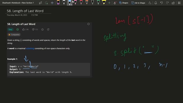 LEETCODE 58 : Length of Last Word || EASY || PYTHON || STRIP AND SPLIT METHODS смотреть онлайн