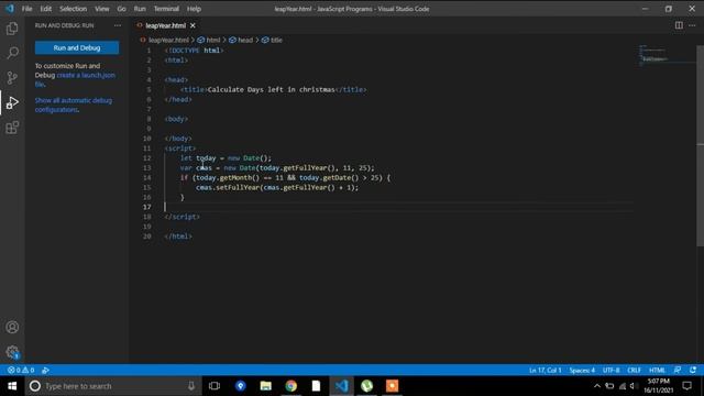 christmas days left javascript program || Js program to check days left for christmas | days Left J смотреть онлайн