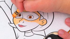 Coloring The Incredibles 2 Family GIANT Disney Coloring Page Crayola Crayons | KiMMi THE CLOWN