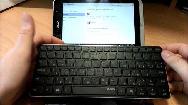 Rapoo e6350. Лучшая клавиатура для планшета Android Windows iPad. Компактная клавиатура. смотреть онлайн
