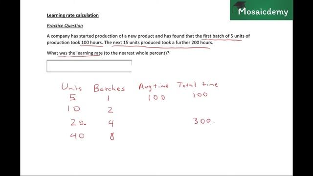 Chapter 12, Video 20, Calculating the learning rate (ACCA PM exam style questions) смотреть онлайн
