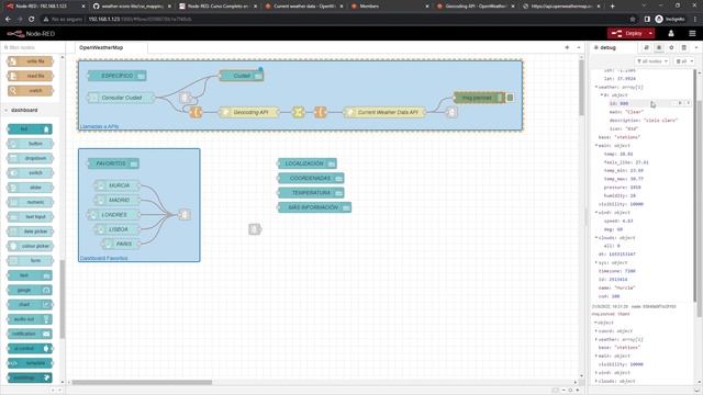 ?Curso Node-RED - Dashboard con APIs de OpenWeatherMap [Lección 66] смотреть онлайн