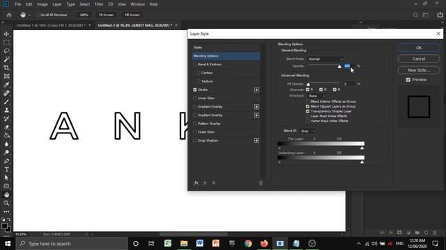 How to get outlined font in Adobe Photoshop + Neon style text tutorial смотреть онлайн