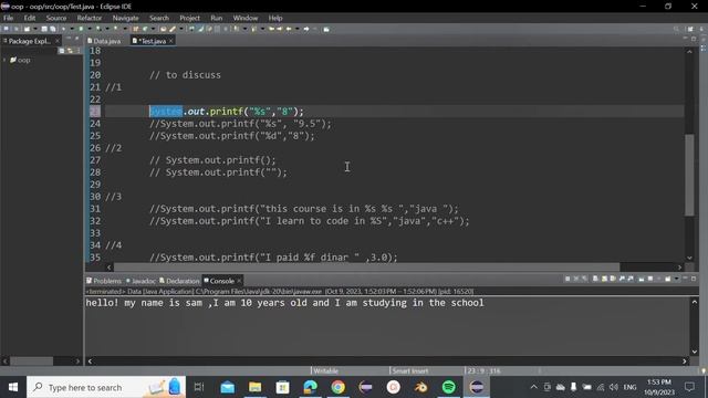 The second way to print in java (printf) || what is the difference between (println and printf) смотреть онлайн