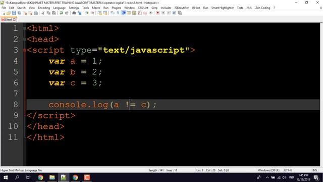 Operasi Logika (JavaScript Part 4) смотреть онлайн