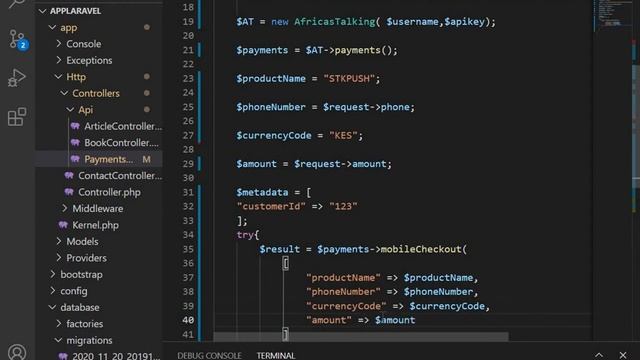 PART 1: AfricasTalking STK PUSH Payment API смотреть онлайн