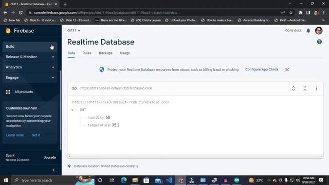 Send DHT 11 Sensor Data To Firebase with NodeMcu Esp8266 | Temperature & Humidity data to Firebase смотреть онлайн