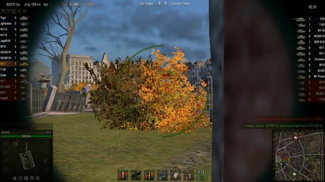 WOT: Ruinberg - KV-1 - 3 frags - Invader, смотреть онлайн