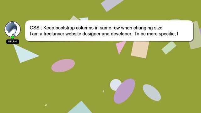 CSS : Keep bootstrap columns in same row when changing size смотреть онлайн