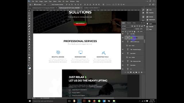 How to (Image Trim & Apply CSS) Web Template in Photoshop (Part-3) - Bangla Tutorial смотреть онлайн