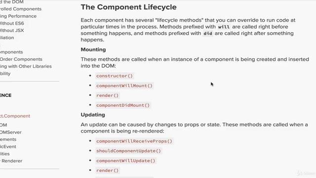 148 Lifecycle methods in React смотреть онлайн
