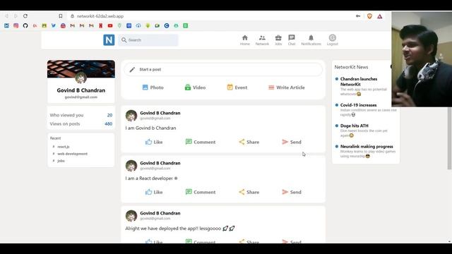 LinkedIn Clone React (Redux) & Firebase | React Projects | Advanced React projects смотреть онлайн