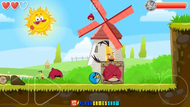 Angry Bird Blue In Red Ball 4 Green Hills Walkthrough #Redball4 #Redball4gameplay
