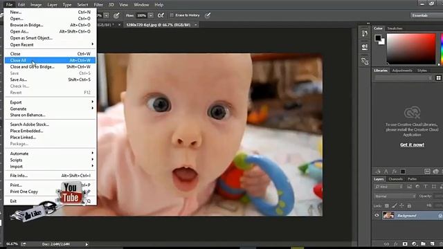Explaining File Menu in Adobe Photoshop CC 2015 ||Urdu-Hindi Part 2 смотреть онлайн