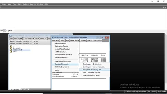 How to run and interpret normality test in Eviews смотреть онлайн