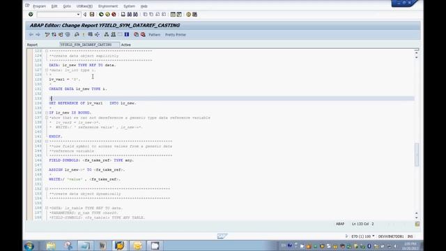 Data reference variables in ABAP смотреть онлайн