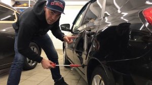 Как за 2 минуты удалить огромную вмятину на Ладе Гранта? GLEXO cold glue, pdr