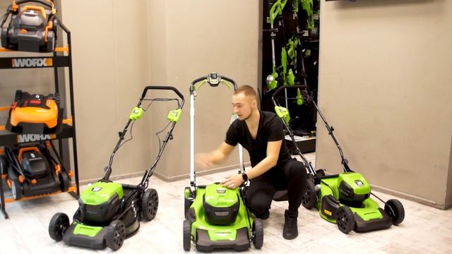 Обзор на топовые газонокосилки Greenworks из линейки 40V смотреть онлайн