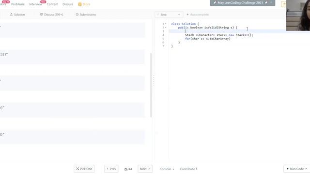 20. Valid Parentheses | Stack easy problem | Java смотреть онлайн