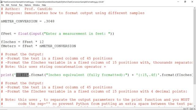 Python Feet Conversion Sample Formatting смотреть онлайн