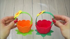 Корзиночки из фоамирана простым и быстрым способом