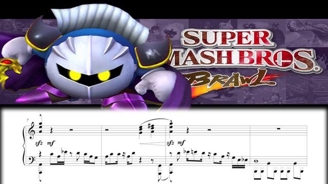 Super Smash Bros. Brawl - Meta Knight's Revenge (Piano Sheet Music) смотреть онлайн