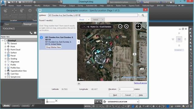 Use "GeographicLocation" in Civil 3D to navigate your model using property addresses смотреть онлайн