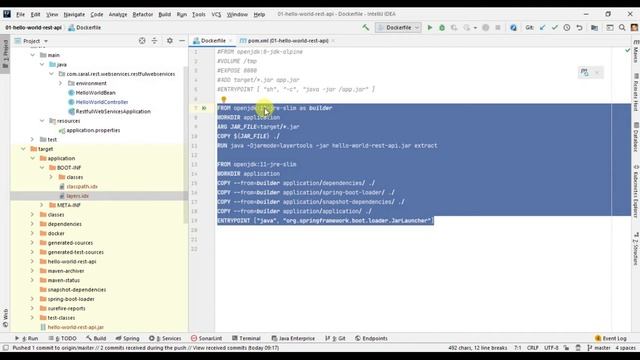 Docker Layer images withSpringBoot. смотреть онлайн
