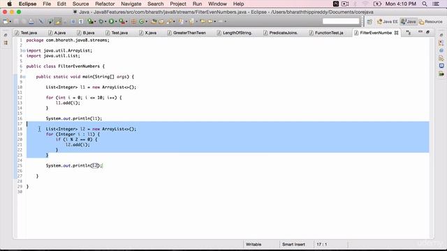 Java 8 Features Part 24 - Filter Even Numbers Stream Hands On смотреть онлайн