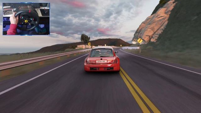 Clio V6 Ripping at the Canyons with Traffic Assetto Corsa смотреть онлайн