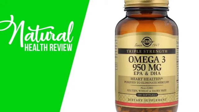 Solgar, Omega 3 EPA & DHA, Triple Strength, 950 mg, 100 Softgels смотреть онлайн