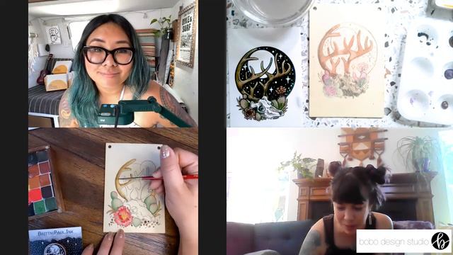 bobo design studio Watercolor Workshop with Brittni Paul of Brittni Paul Ink смотреть онлайн