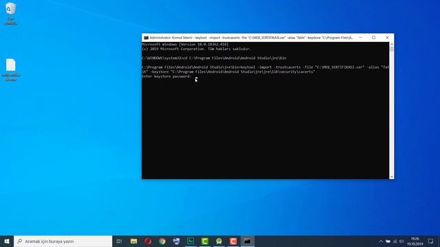 Android Studio MEB Sertifika Hatası: Cause: Unable To Find Valid Certification Path To Requested...