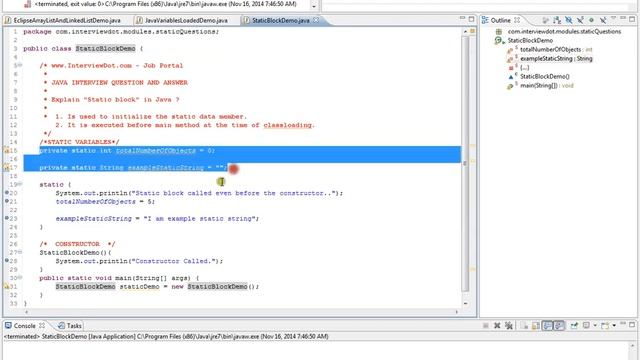 STATIC BLOCK IN JAVA DEMO TAMIL смотреть онлайн