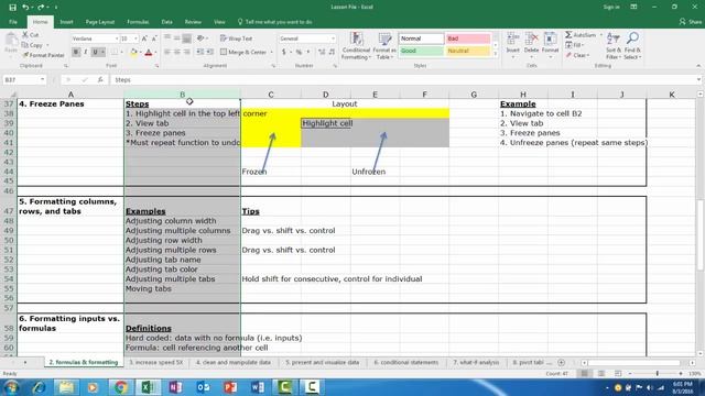 Formatting & Moving Columns, Rows & Tabs - Excel смотреть онлайн