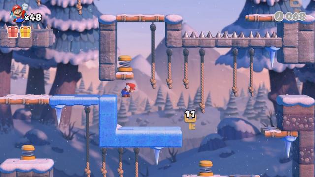 Slippery Summit 6-3 ❄️⭐ Mario vs Donkey Kong ⭐🎁 ALL Presents 🎁 смотреть онлайн