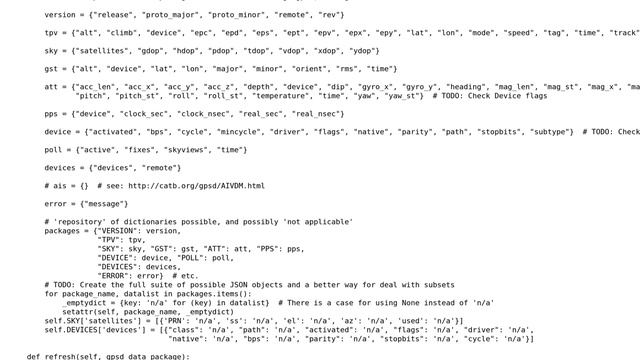 Code Review: GPSD socket connection and decoding JSON into Python dictionaries смотреть онлайн