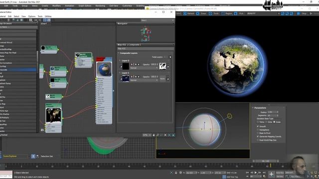 Planet Earth 3Ds max CORONA RENDER смотреть онлайн