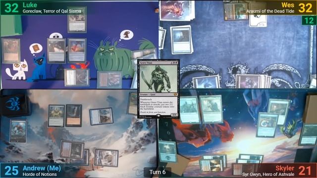 Araumi vs Goreclaw vs Horde of Notions vs Syr Gwyn EDH / CMDR game play for Magic: The Gathering смотреть онлайн
